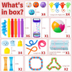 30Pcs Fidget Toys Pack Kids Sensory Party Favors Fidgets for Kids Classroom Treasure Box Toys Prizes Stocking Stuffers Goodie Bag Pinata Filler Autism Autistic ADHD Stress Relief Anxiety Toys