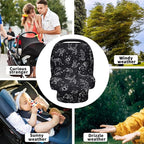 Rquite All-in-1 Car Seat Cover Baby, Carseat Covers for Girl Boy, Stretchy Soft Infant Car Seat Cover, Multi-use Baby Carrier Cover, Car Seat Canopy, Stroller Sun Shade, Nursing Breastfeeding Cover