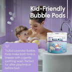 TruKid Lavender Bubble Podz with Baby Skin Cream – Calming Bath and Moisture Bundle for Kids and Toddlers