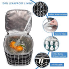 BreastMilk Cooler Bag with Ice Pack Fits 4 Baby Bottles Up to 9 Ounce, Baby Bottle Bag Fits for Nursing Mom Daycare, Black