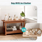 30" Shower Bench, Waterproof Poly Lumber Shower Stool for Shaving Legs, Shower Chair Seat Holds up to 400lbs, Bathroom Bench for Inside Shower, Non-Slip (Brown)