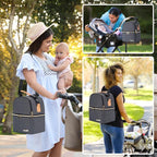 Breastmilk Cooler Bag with Ice Pack Fits 6 Baby Bottles up to 9 Ounce, Breastmilk Pump Cooler Bag with Shoulder Strap for Nursing Mom Daycare, Work, Travel- Grey