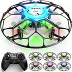 SYMA Drone for Kids with 7-Color LED Light, X660 Mini Drone with 3D Flip, Rotary Ascent, Headless Mode, Speed Switch and Full Protection RC Toys Gifts for Beginners Adults