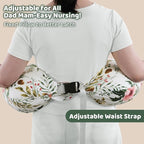 Nursing Pillow for Breastfeeding, Breast Feeding Pillow for Mom Support, Adjustable Waist Strap and Removable Cotton Cover, Rose