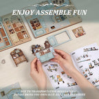 CUTEBEE Book Nook Kit - DIY Miniature House Dollhouse Kit for Adults and Teens, Booknook Tiny House Bookshelf Decor 3D Wooden Puzzle, Gifts for Family, Friends (Muse Bookstore)