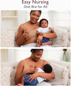 Momcozy Hands Free Pumping Bra, Adjustable Breast-Pumps Holding and Nursing Bra, Pumping & Nursing Bra in One