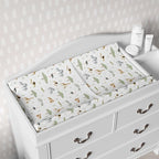 Baby Changing Pad Cover 2-Pack for Boys, Girls (Safari Adventure) - Premium Fitted Sheets Baby Diaper Changing Table Cover - Buttery Soft Cotton Blend