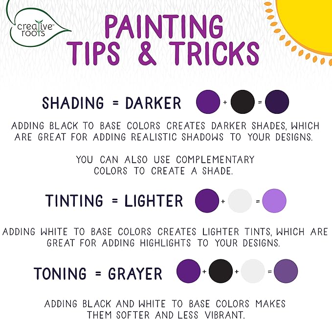 Creative Roots Paint Your Own Stepping Stones Multipack with Butterfly, Unicorn, & Heart, 3 Ceramic Stepping Stones (7 Inch Each), 18 Acrylic Paints, 3 Paintbrushes, Ages 8+