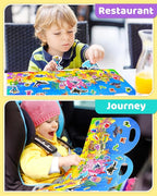 Benresive Reusable Sticker Book for Toddlers 2-4 Years, Fun Travel Stickers for Kids, Waterproof Sticker Books for Toddlers 1-3, Crafts Activities for Todddlers 1-3 2-4 3-5 - Ocean World