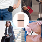 Travel Passport Wallet, RFID Blocking Passport Holder with Zipper, Passport Cover for Women Men, PU Leather Travel Document Organizer with Card Slots, Gift for Family Friends, Black