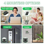 Digital Refrigerator Freezer Fridge Thermometer with Extra Sensor Digital Hygrometer max and min Before 24 Hours and All time Remember Reptile Tank Thermometer Hygrometer White zz20