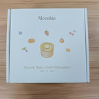 Moonkie Silicone Baby Food Containers | 8oz/4 oz Baby Food Storage Jars with Airtight Lids and A Snack Cup Lid | Freezer,Microwave and Dishwasher Safe, Reusable Baby Food Jars for Infant & Toddler