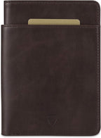 Vaultskin Leather Passport Holder, Slim RFID Blocking Travel Wallet for Men and Women, Fits Passport, Credit Cards, ID, Cash, Passport Cover Ideal Travel Accessories with Gift Box (Kensington)