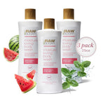 RAW SUGAR Moisture Loving Body Wash - Watermelon + Fresh Mint, Moisturizing & Refreshing Bath & Shower Gel, Sulfate-Free, Paraben-Free & Vegan (Pack of 3)