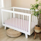 Sorrel + Fern Crib Sheets Neutral - Fitted Baby Crib Sheets Bed for Girl Boy - 2 Pack Standard & Toddler Mattress (Unicorn Blossom) - Buttery Soft Organic Cotton Blend