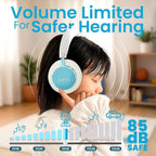 Puro Sound Labs BT2200 Plus Kids Bluetooth Headphones – Volume-Limiting 85dB, Studio-Grade Audio, Over-Ear & Comfy Design, 20-Hour Battery Life, Easy to Connect Wireless Headphones for Kids, Teal