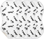 4 Pack Muslin Burp Cloths Collie Dog Paw White Cotton Baby Burp Cloths Extra Absorbent and Soft Burping Cloth for Newborn Babies Boys Girls 22x11 Inch