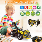HOMETTER Building Toys for Age 5 6 7 8+ Year Old Boys Gift, 6 in 1 Engineering Toys, STEM Learning Toys Educational Building Set