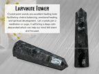 Amazing Gemstone Larvikite Crystal Towers ~ Natural Healing Crystal Point Obelisk for Reiki Healing and Crystal Grid (3- Inch)