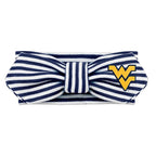 Creative Knitwear West Virginia Mountaineers Infant Girls Navy/White Striped Hair Knot Headband Embroidered Logo - Size Newborn - 4T
