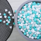 GOGOSO Ball Pit Balls Shapes for Kids - 100 Pieces Crush Proof Stress StarBalls BPA&Phthalate Free Non-Toxic Soft Plastic Ball for Baby Birthday Pool BallPit Accessories