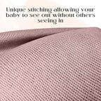 Peekaboo Nursing Cover Up for Breastfeeding - Breathable Knit - Soft Organic Cotton & Cashmere Breast Feeding Poncho for Women - Privacy Feature - Includes Mesh Laundry Bag (Mauve)