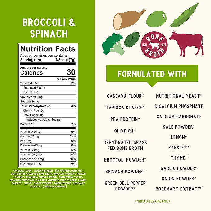 Serenity Kids 6+ Months Baby Veggie Puffs Toddler Snacks - Grain & Gluten-Free No Added Sugar - Organic Cassava Broccoli & Spinach - 1.5 Oz, 6 Pack