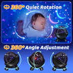 One Fire Kids Night Light Projector,15 White Noise+15 Color+Bluetooth Baby Light Projector Night Light for Kids,Remote+Dimmable Projector Night Light,Star Night Light Projector for Kids Room