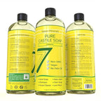 Pure Castile Soap, Lemon - No Palm Oil, GMO-Free - Gentle Liquid Soap For Sensitive Skin & Baby Wash - All Natural Vegan Formula with Organic Carrier Oils (33.8 fl oz)