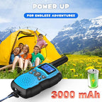 Wishouse Walkie Talkies Rechargeable for Kids Adults Long Range,Xmas Birthday Gift for Boys Girls 4 5 6 7 8 9 10 Year Old,Hiking Gear Camping Games Toys with Flashlight,VOX,Easy to Use 3 Pack