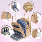 iniuniu Diaper Bag Backpack, 4 in 1 kit Large Unisex Baby Bags for Boys Girls, Waterproof Travel Back Pack with Diaper Pouch