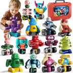 Magnets Robot Building Toys for Kids Ages 3-5 4-8 - 106 PCS Monsters Toys Robot Stacking Building Blocks Set with Storage Box, Creative Learning Christmas and Birthday Gifts for Boys Girls 2-4