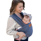 Baby Wrap Carrier - Premium Cotton Baby Carrier Wrap for Newborn to Toddler- Infant Carrier- Baby Holder One Size Fits All with Front Pocket (Grey) by Max&so
