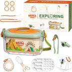 Bug Catcher for Kids Explorer Bug Catching Kit,Magnifying Glass, Tweezers, Whistle & Compass, Learning Guide, Insect Habitat, Outdoor Toys(3 Year +) (Kids Bug Catcher Set)