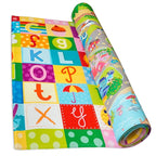 Baby Care Play Mat (Medium, Playful - Zoo Town) 73’’ x 49’’ Original One-Piece Reversible Rollable Waterproof Play Mat for Infants, Babies, Toddler, and Kids