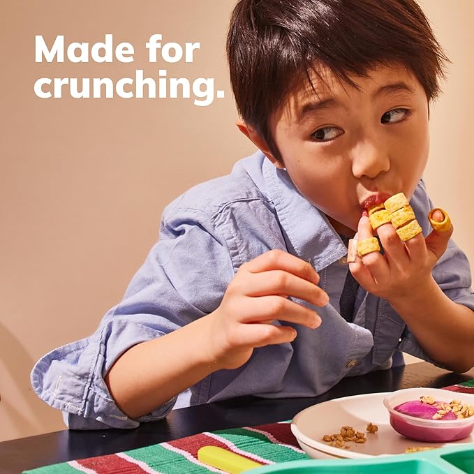 Little Spoon Pancake Party Veggie Loops, Chickpea Snack, Baked Not Fried, Avocado Oil, Hidden Veggies, Tastier Snacks for Kids, 2g Protein, Gluten-Free, 4 Pack