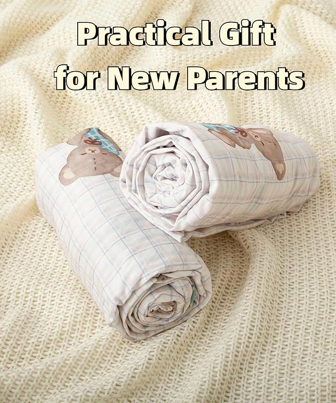 SDY Jersey Crib Sheets for Baby Girls,52"x28"X8", Pink Kawaii Bear Standard Oval/Retangle Crib Mattress Sheets for Toddler,Super Soft Breathable