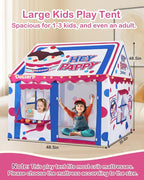 Kids Play Tent, Toddler Tent for Kid Indoor & Outdoor, 48.5"x39.4"x48.5" Playhouse Tent Dessert Theme with Complete Toys Set, 3 Window, Lights and 5 Balloons