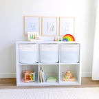 NaturalCozy 13 Inch Cube Storage Bins Cotton Rope Woven Baskets for Organizing 3-Pack | 13 x 13 Storage Cubes | Fabric Square Storage Baskets for Shelves Organizer, Kids Toy Bins, Closet Baby Nursery