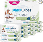 WaterWipes Sensitive+ Baby & Toddler Wipes, 3-In-1 Cleans, Cares, Protects, 99.9% Water, Textured Clean, Unscented & Hypoallergenic, 720 Count (12 Packs)