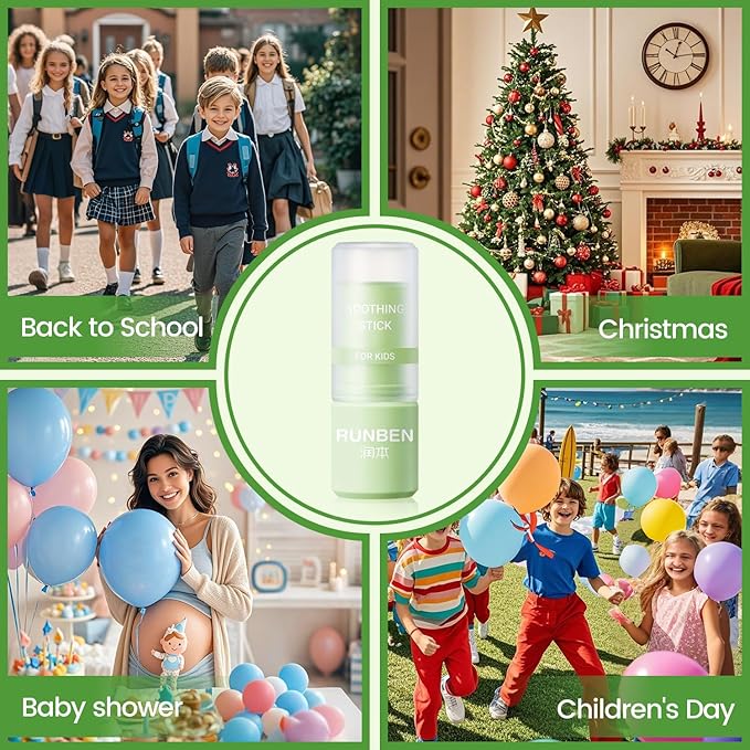 RUNBEN 2Pcs Mosquito Bite Itch Relief Stick, Anti Itch Cream Stick from Bug Bite, Itch Relief for Baby Kids, Summer Camping Essentials, Plant-Based, Travel-Pocket Size