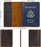 BIAOTIE Premium Leather Passport Holder Covers, Rfid Travel Wallet Passport Document Holder, Travel Essentials Wallet Cover Case for Men and Women (Coffee)