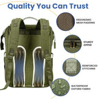 PILLANI Baby Diaper Bag Backpack - Large Bag for Boys & Girls, Waterproof Diaper Backpack - Travel Diaper Bags w/Changing Pad, Baby Registry Search & Shower Gifts - Essentials Must Haves Newborn Stuff