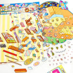 4 Sets Big 3D Sticker Scenes DIY Craft Kit – Build Your Own Miniature Rooms Stickers Book(Museum/Ski Resort/Amusement Park/Aquarium) for Kids & Adults, Creative Craft Kit for Gifts