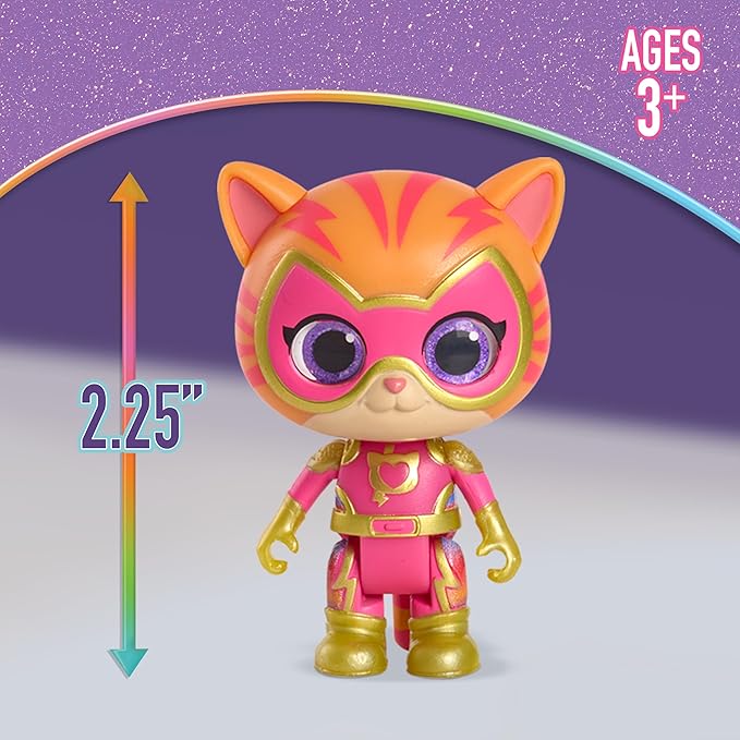 Disney Jr. SuperKitties Kittydale Figure Set with Accessories, 15-Pieces, Collectible Figurines, Amazon Exclusive, Toy for Fans, Girls, Kids, Ages 3 and Up by Just Play