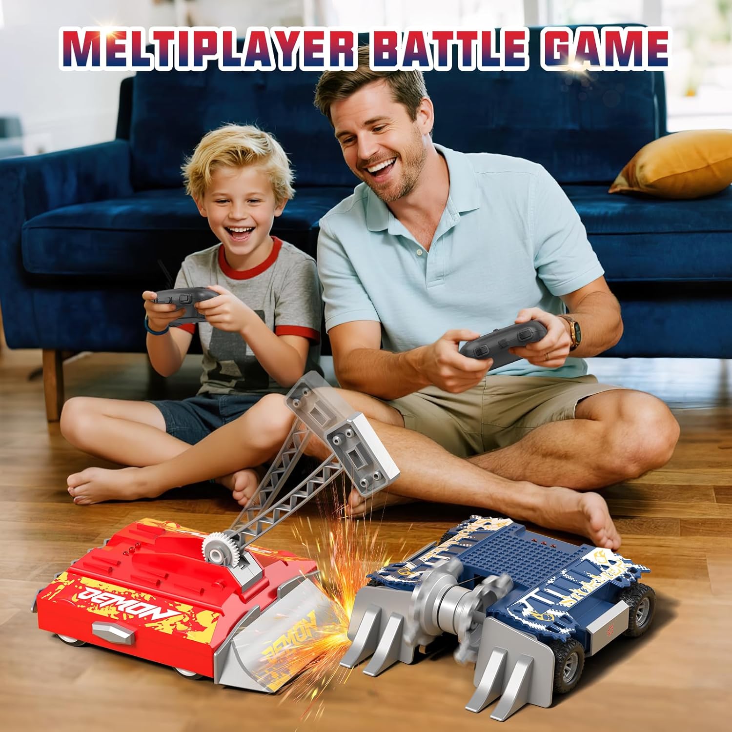 Remote Control Battle Robots, RC Fighting Robots Toys for Kids, Combat Robot STEM Toys, 4WD 2.4 GHz Remote Control Robot Set Birthday Gifts for Boys and Girls Age 5 & Up