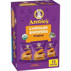 Annie's Organic Cheddar Bunnies Baked Snack Crackers, 12 oz., 12 Pouches