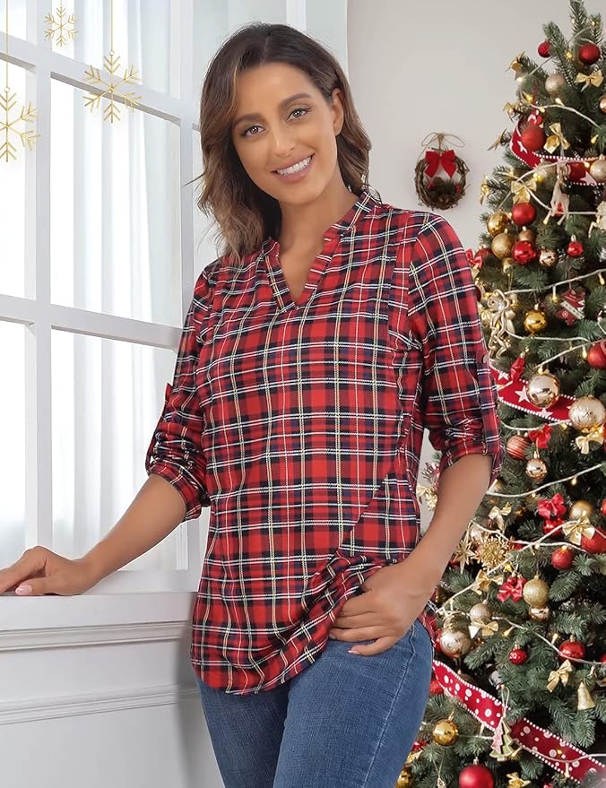 Joymom Maternity Rolled Long Sleeve Nursing Tops Tunic Blouses Breastfeeding