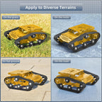 Tank Car Chassis with Encoder Motor, Shock Absorbing Robot Chassis Full-Metal Robotic Moving Platform Track for RaspberryPi Arduino Jetson Microb DIY Maker Smart Robot Car Learning Kit