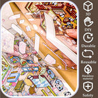 DIY 3D Sticker Scene，Jumbo-Large Party House, Reusable Sticker, Cute Sets for Free Combination, Waterproof for Anywhere, Crafts Party Favors Birthday Gift